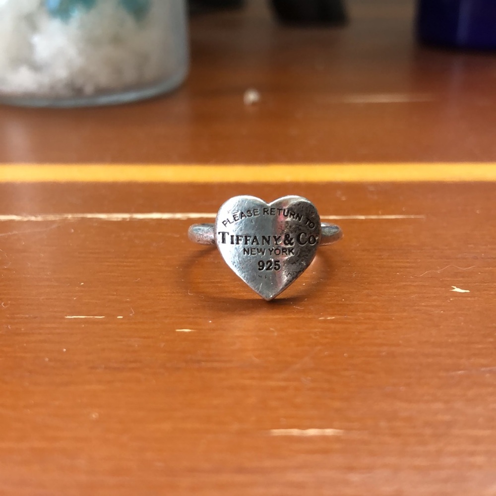 Silver Tiffany & Co. Heart Ring